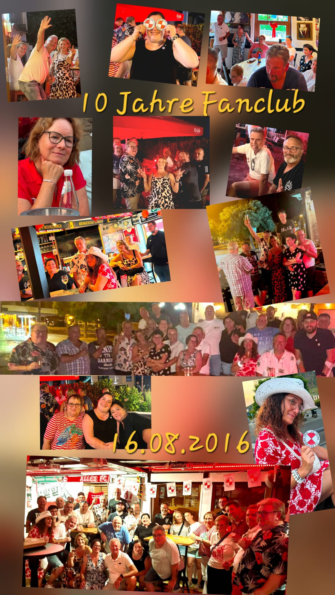 Der Fanclub des FV Erpel bei der Jubiläumsfeier in Rhöndorf.